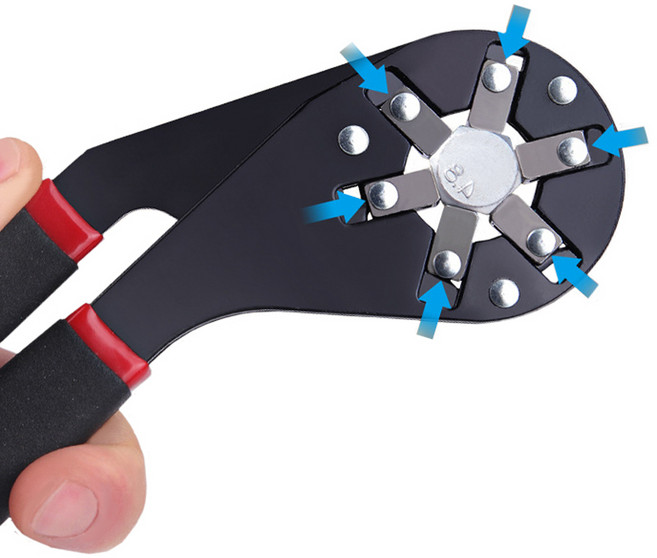 육각 매직 스패너 다용도 몽키스패너, 1개, 6inch 7-14mm