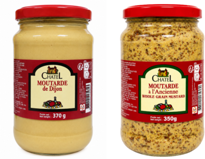 COVINOR SAS CHATEL 샤텔 홀그레인 머스타드 350g 디종 머스타드 370g 각 1개