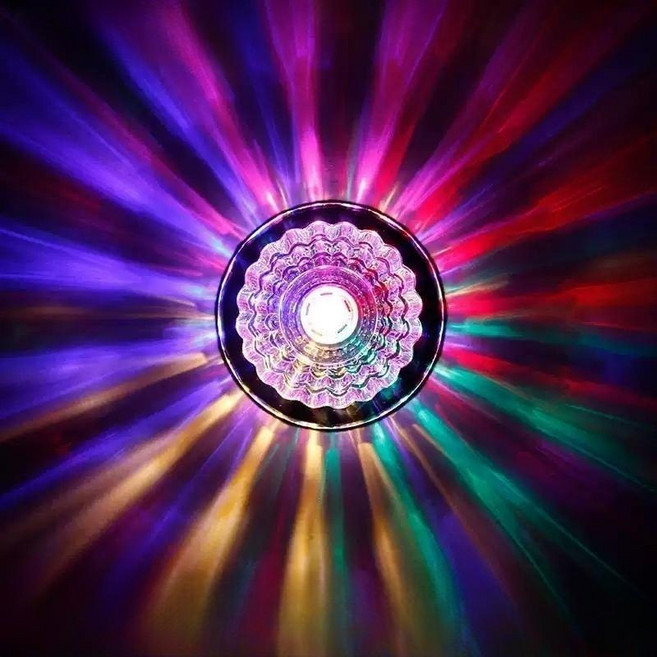 코스토프 업소용 노래방 클럽 룸 천장 인테리어 조명 크리스탈 스포트라이트 LED 복도 장식등, Peacock 3색 (따뜻한+컬러) 은폐