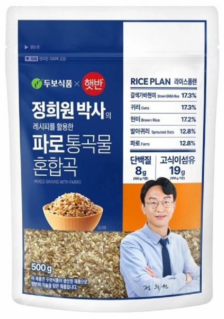 햇반 두보식품 파로통곡물 혼합잡곡, 1개, 500g