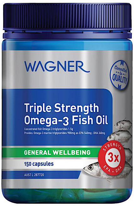 호주 와그너 Wagner Omega-3 Fish Oil 트리플 스트렝스 오메가3 피쉬오일 캡슐, 4개, 150정