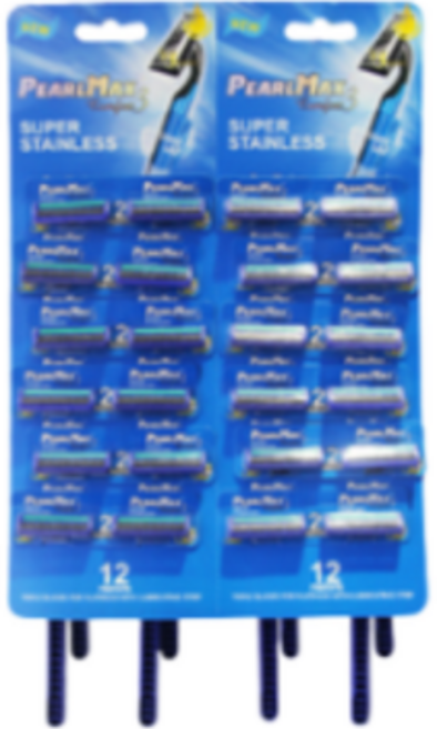 펄맥스 아베른 일회용 면도기 3층 칼날 블루, 24개입, 1개