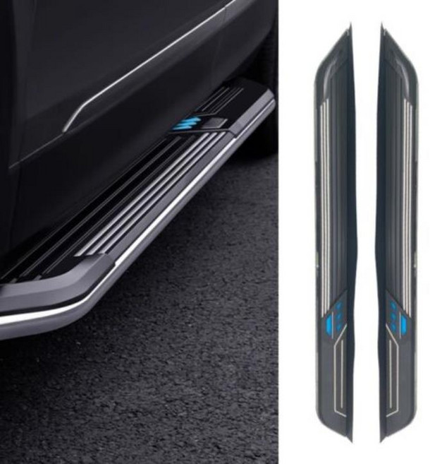 문짝 너프 바 사이드 스텝 페달 러닝 보드 볼보 XC90 2015-2023 에 적합, 한개옵션0