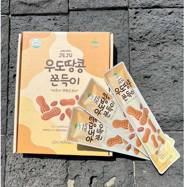 제주 우도땅콩쫀득이, 18g, 75개