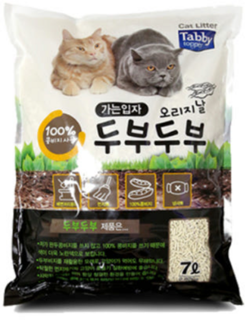 테비토퍼 두부두부 고양이 모래 오리지날, 7L, 2개, 오리지널