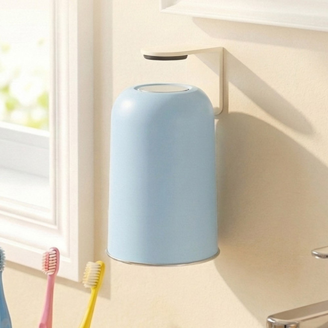 카로히포 무타공 스텐 304 자석 거꾸로 양치컵 걸이, 1개, 스카이