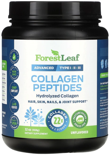 Forest Leaf 콜라겐 펩타이드 무맛 908g(32oz), ForestLeaf콜라겐펩타이드무맛908g32oz, 908g, 1개 - 쿠팡