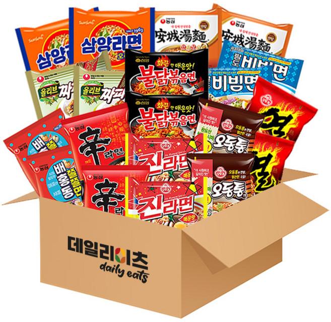 [데일리이츠] 봉지라면 낱개 10종 20개입 A형, 1개