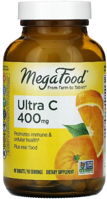 MegaFood 메가푸드 울트라 비타민 C 400mg, 90정, 1개, 90정 - 쿠팡