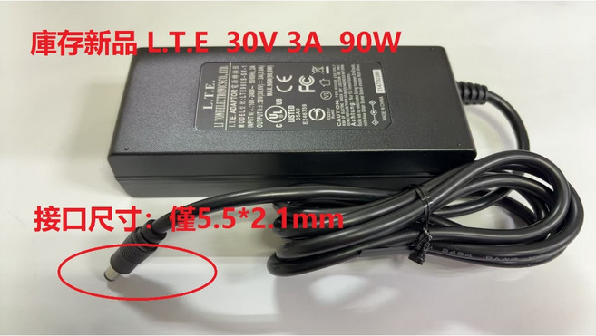 L.T.E. 30V 3A 90W 電源供應器 LTE90ES-SR-1, 1個, 變壓器+電源線, 變壓器+電源線