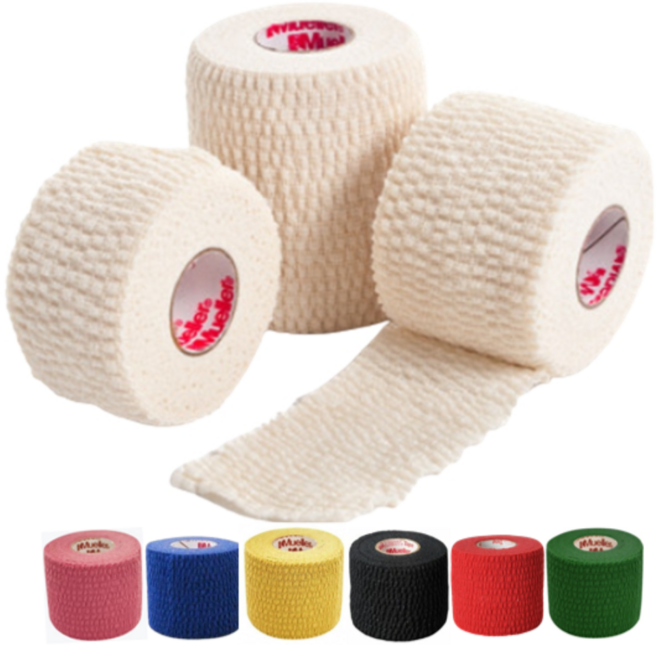 뮬러 티어라이트 엘라스틱 5Cmx6.8M 칼라 스포츠 테이프 테이핑 자가점착 압박 고정 손가락 손목 발목 볼링 축구 배구, 3개, 화이트