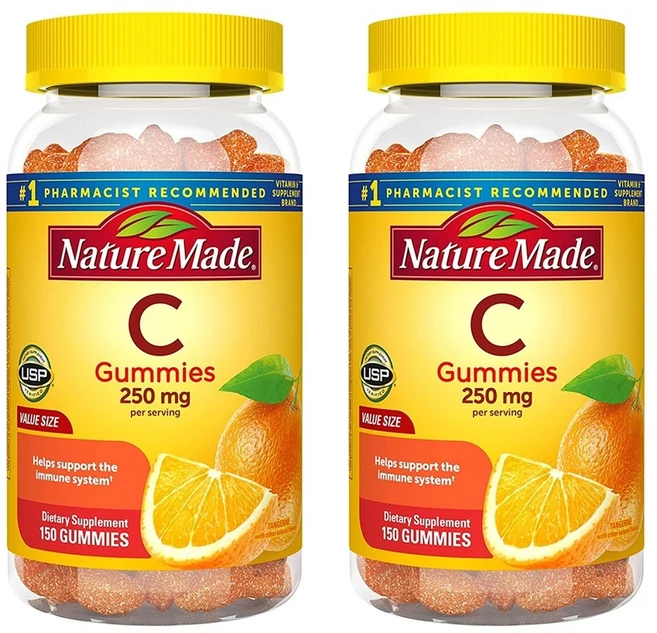 Nature Made Vitamin C 네이처 메이드 비타민 C 탄제린맛 150구미 2팩, 2개, 150정 - 쿠팡