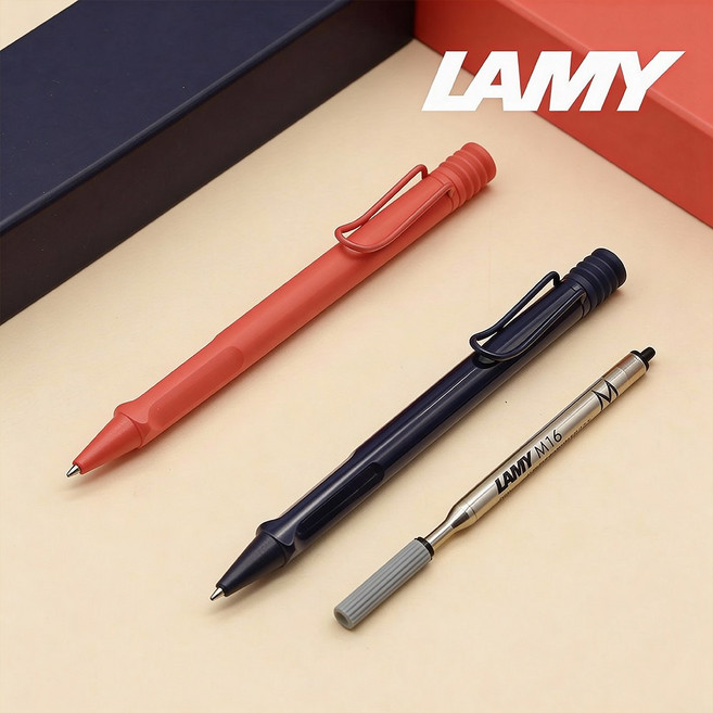 라미 사파리 볼펜+볼펜심 SET / 선물포장 정식수입처 제품 LAMY RAMY 리플렛, 다크더스크