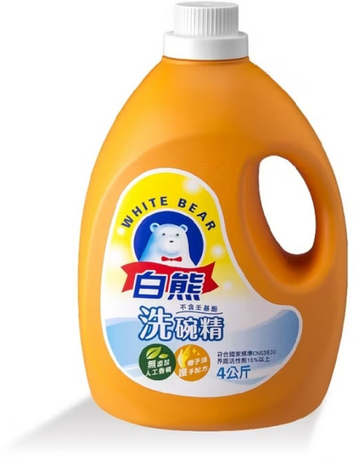 白熊洗衣精 4公斤, 4個
