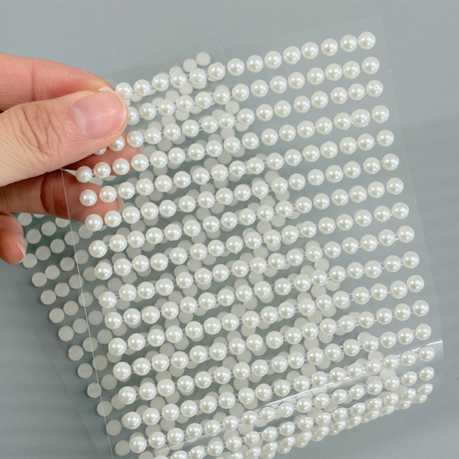 리브온 청첩장 탑꾸 소품 꾸미기 DIY 입체 진주 스티커, 2개, 5mm