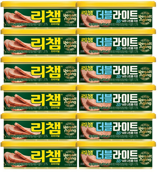 동원 리챔 120g (오리지널6P+더블라이트6P), 1.44kg, 1세트