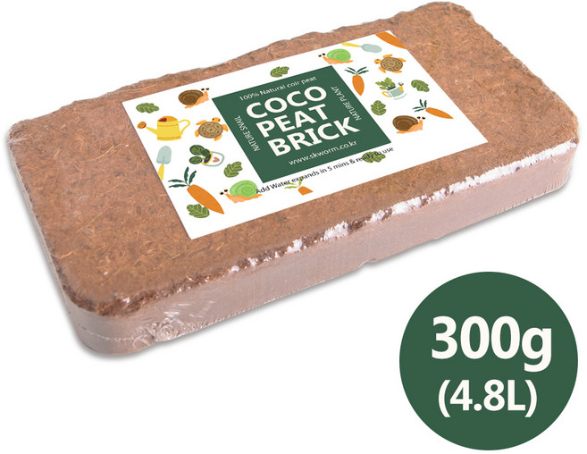 세경팜 압축 코코피트 블럭 달팽이흙 달팽이키우기, 300g, 1개