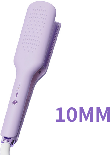 Keka 물결 고데기 10mm 3단계 온도조절 음이온 헤어 케어 웨이브 곱슬머리 겸용, 퍼플