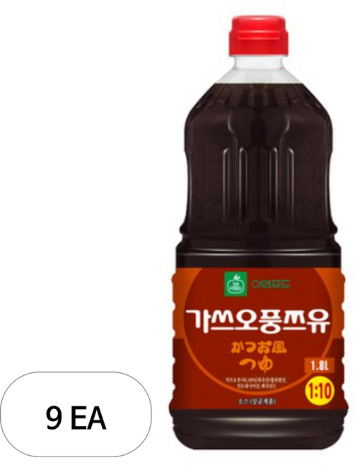 이엔푸드 가스오풍 쯔유, 1.8L, 9개