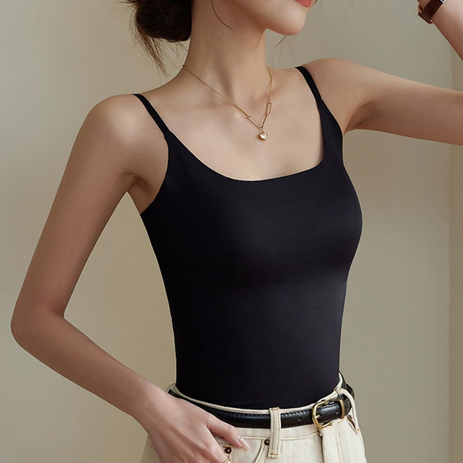 666 SHOP 胸墊一體式細肩帶背心