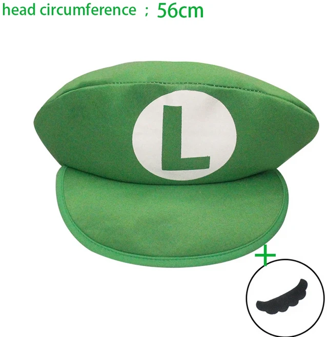 쿠쿠스토어 슈퍼 마리오 브라더스 루이지 만화 코스프레 모자 클래식 게임 애니메이션 피규어 할로윈 재미, 02 02