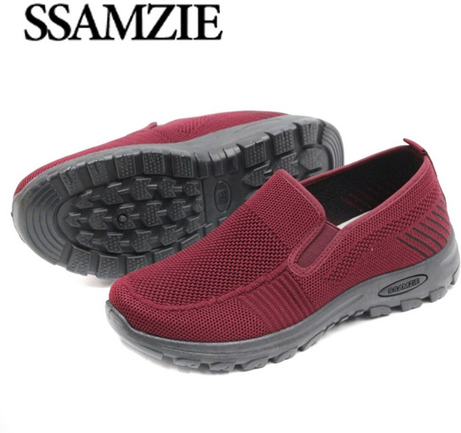 쌈지(정품) 니트컴포트화 발편한워킹화 스판메쉬 운동화 효도화