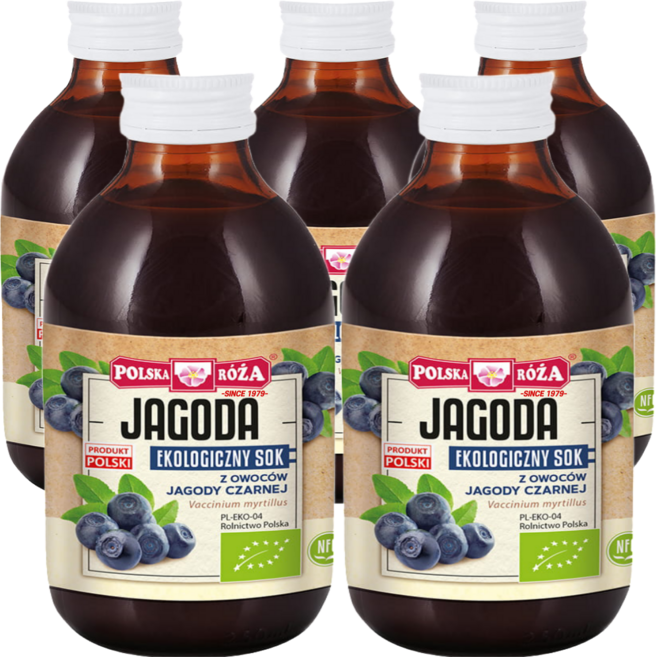 1979폴스카로자 유기농 빌베리 원액, 5개, 250ml