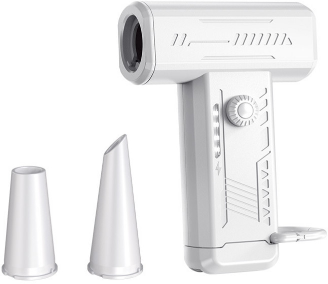 초강력 무선 핸디 에어건 청소기 휴대용 캠핑 먼지 제거 송풍기, 화이트