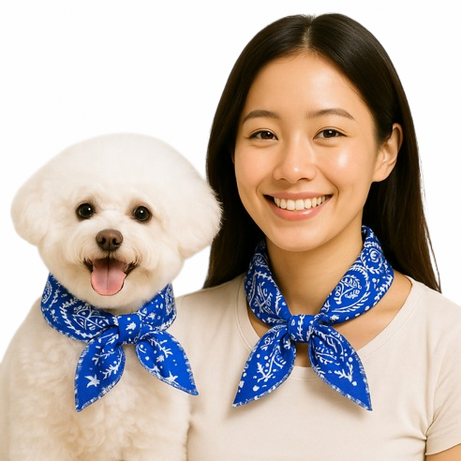 그램도그 강아지 쿨스카프 쿨링 넥쿨러, 1개, 블루