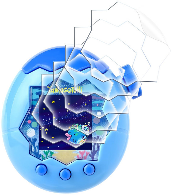 [5장 세트]Tamagotchi Paradise(타마고치 파라다이스) 필름 TPU제 부드러운 게임기