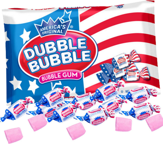 애국적인 미국 국기 포장 더블 버블 버블껌: 11.5온스 백 애국적인 미국 국기 포장 더블 버블 버블껌: 11.5온스 백, 326g, 1개