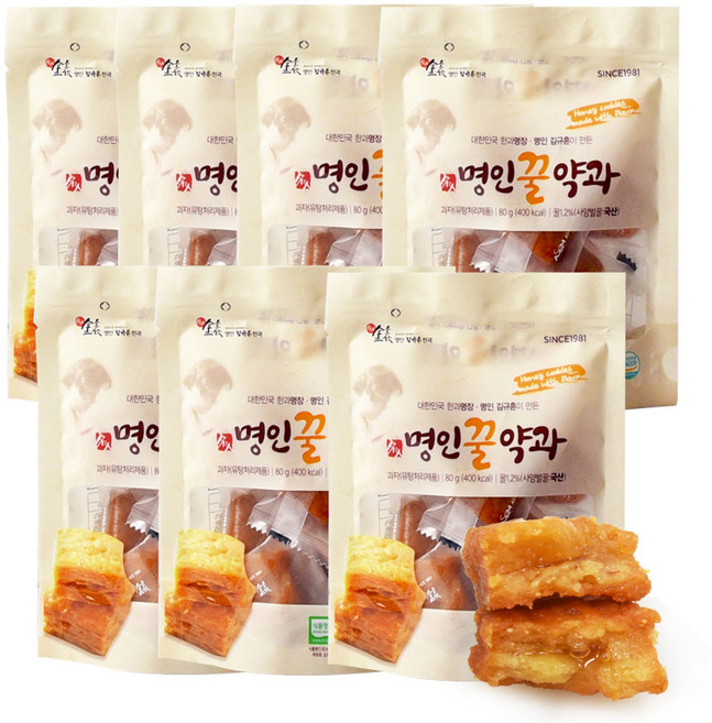 기타 [김규흔 한과] 꿀약과 (파우치형) 80g x 7개