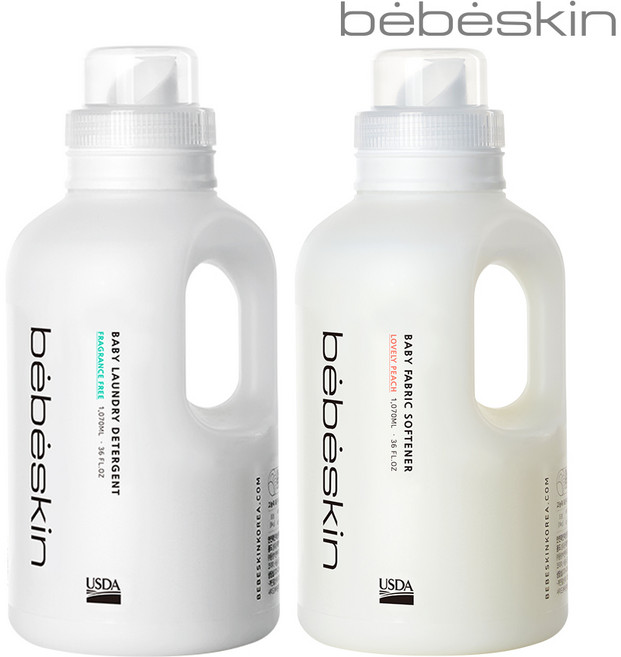 베베스킨 유아세제+유연제[러블리피치] 1 070ml USDA인증, 1개, 1.07L