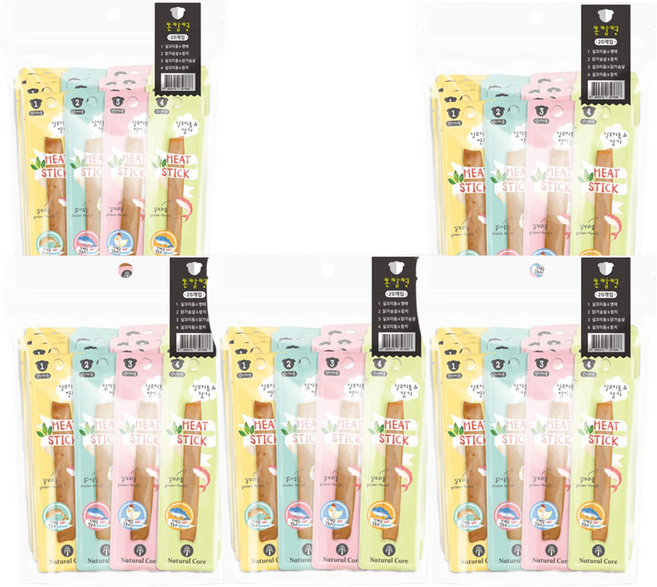 네츄럴코어 미트스틱 4종 혼합 강아지간식, 혼합맛, 140g, 5개