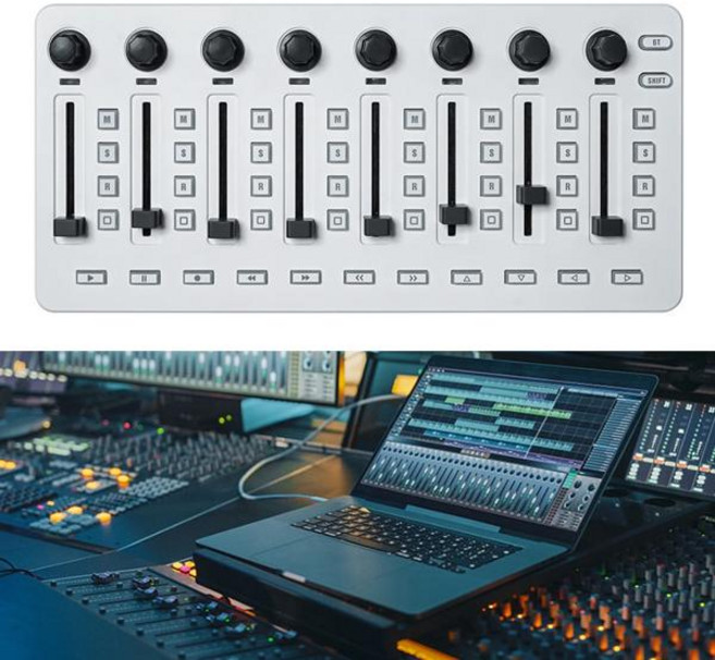 M-VAVE SMC 믹서 무선 MIDI 컨트롤러 콘솔 연결 충전식 타입 공급 장치 윈도우 맥 안드로이드용 USB, 01 CHINA, 1개