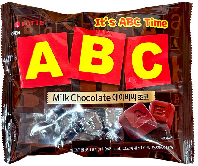 롯데 ABC 초코 187gx4개(반박스)+사은품, 187g, 4개