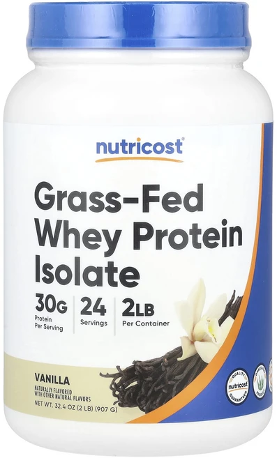 Nutricost 목초 사육 분리유청단백질 바닐라 907g(2lb), Nutricost목초사육분리유청단백질바닐라907g2lb, 907g, 1개 - 쿠팡
