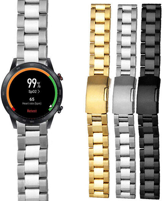 Honor GS 3i 워치 호환줄 메탈스트랩 덮개버클밴드, 2. ME06SV22 실버