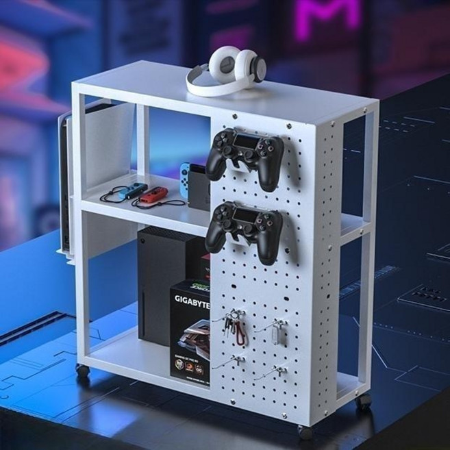 PS5 수납선반 플스 콘솔게임 스탠드 정리대 지지대, 1개, 블랙, 본품