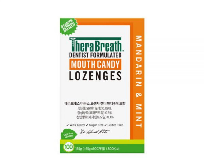 테라브레스 마우스 로젠지캔디 만다린민트향 100개입 + 휴대용샤쉐 3장 랜덤증정, 1개