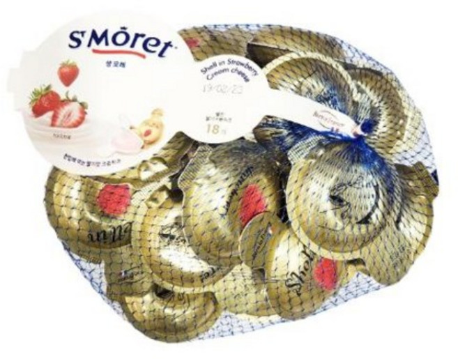 [CO(가공식품(냉장식품))]생모레 쉘인 딸기크림치즈 20G x 18 프랑스산 or 일드프랑스 미니쉘 딸기향, 18개