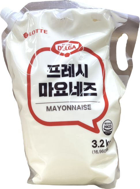 프레시 마요네즈 롯데웰푸드 DELGA 델가 업소용, 1개, 3.2kg