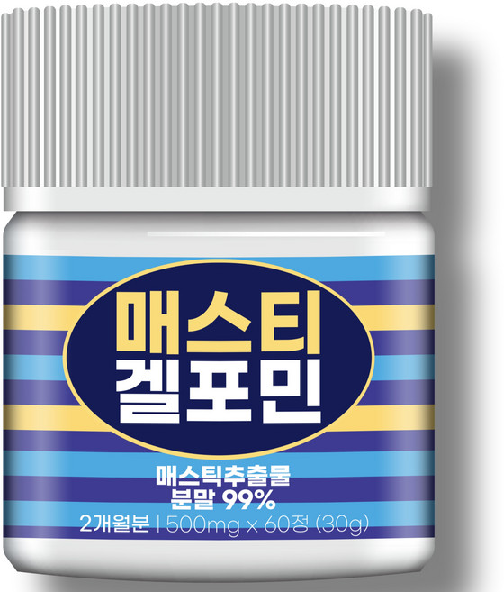 [순도99%] 매스티겔포민 100% 정품 매스틱 추출물 분말 검 해썹 식약청인증, 1개, 60정