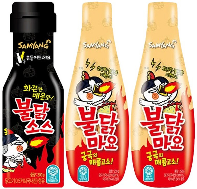 삼양 불닭소스 200g 1입 + 불닭마요소스 250g 2입, 1세트