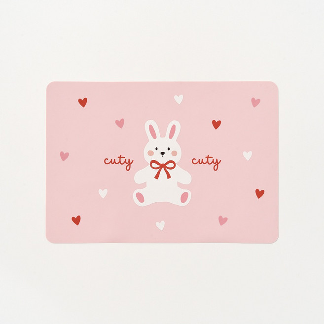 [모던하우스 인천점] 리본래빗 실리콘매트 -[KI0625004], 이미지참조, 39x27cm, 1개