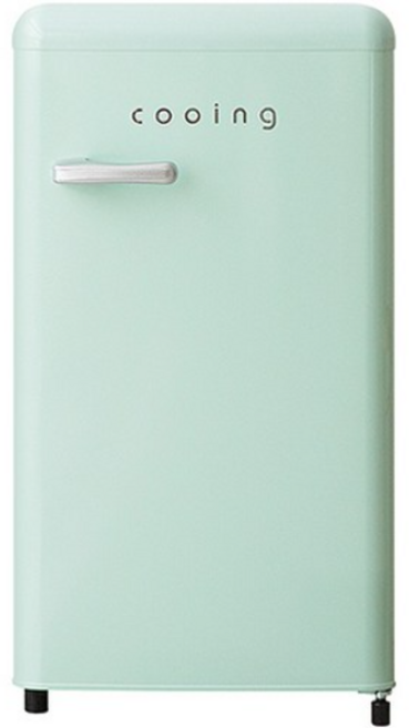 쿠잉전자 레트로 미니 85L 1도어 냉장고, 파스텔민트, Ref-90cnm