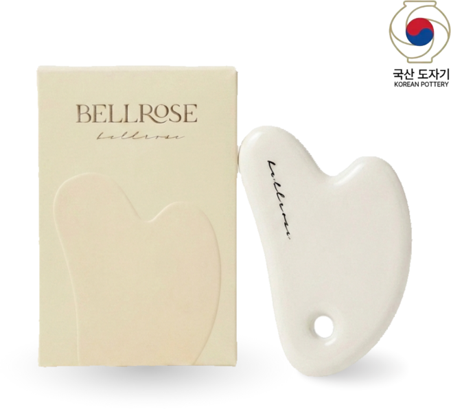 벨로즈 세라믹 괄사 얼굴 두피 바디 도자기 마사지 마사지기 도구, 1개