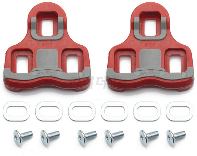 WELLGO 룩 클릿 LOOK KEO 케오 호환 자전거 클리트 블랙 4.5도, 레드 6도, 1개