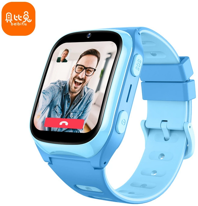 beibitu 兒童智慧手錶 LINE 視訊通話, 藍色, 1.69, GPS