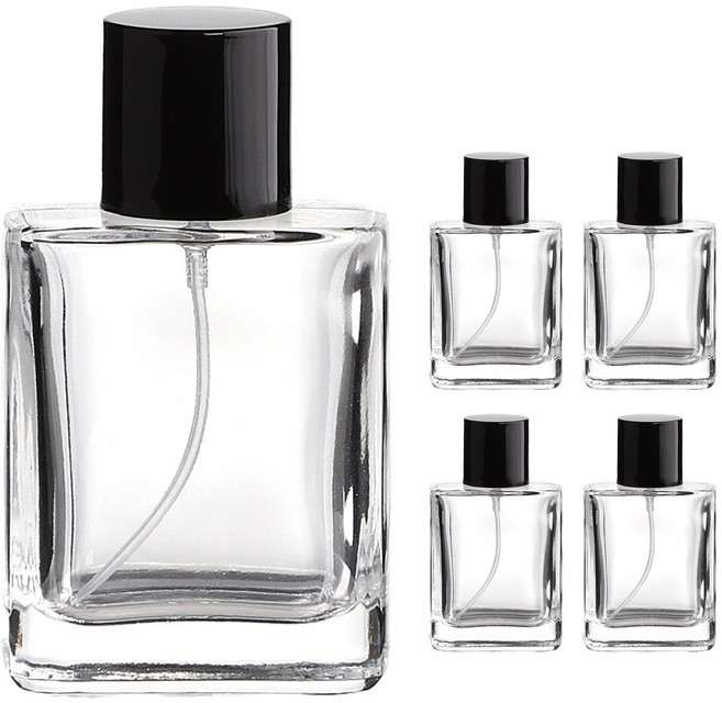 보테x 50ml 향수 공병 스크류타입 용기 만들기 재료 퍼퓸 스프레이 유리 DIY, 5개